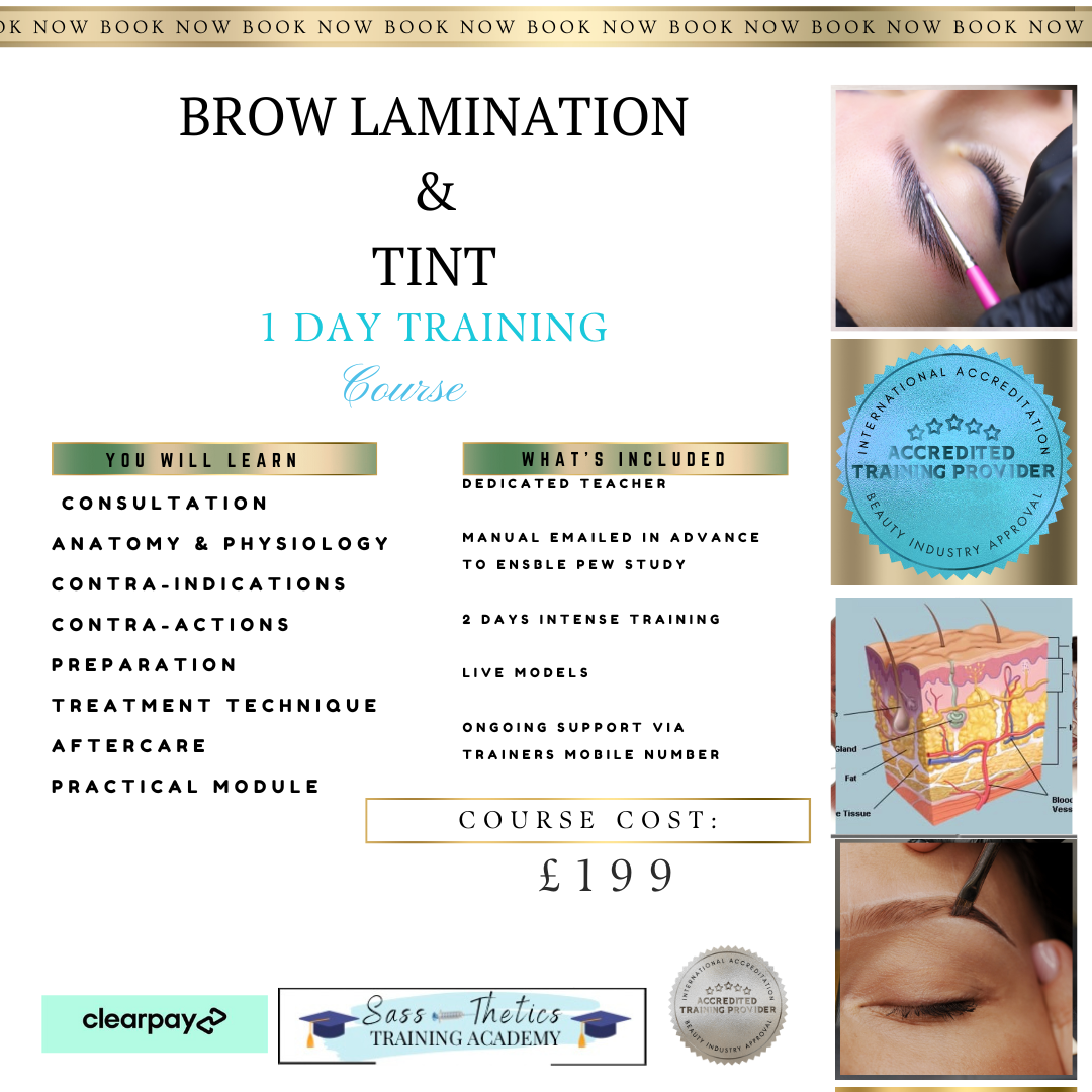 Brow Lamination Training Course CHOOSE YOUR OWN DATES pay £85 today, the remainder on the day of your course