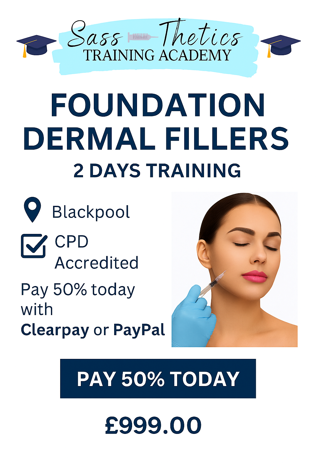 Foundation Level Dermal filler Training 2 DAYS.Thursday 25th and Friday 26TH September 2025