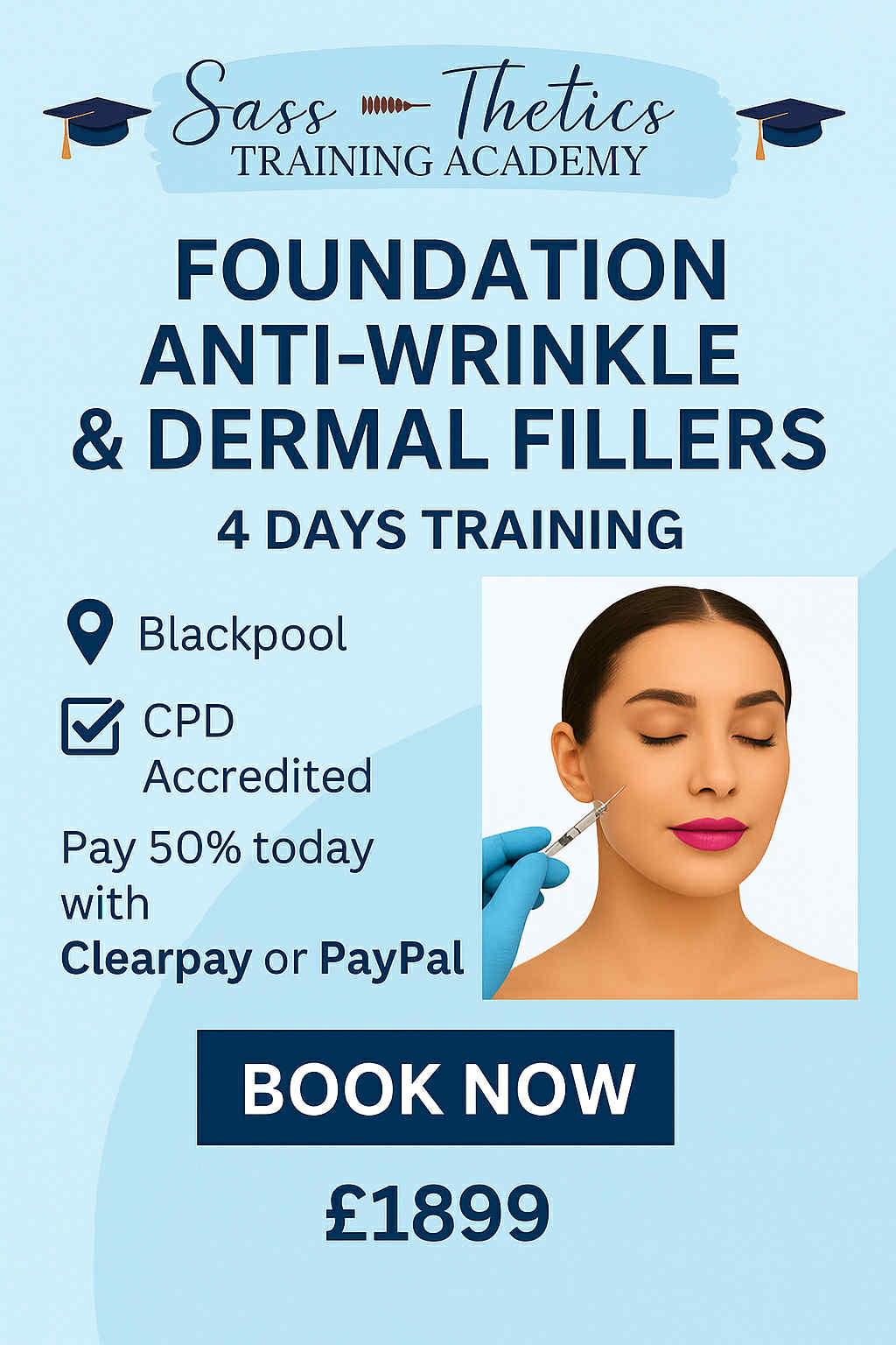 Foundation Level Anti Wrinkle & Dermal filler Training 4 DAYS 2025. CHOOSE YOUR DATES