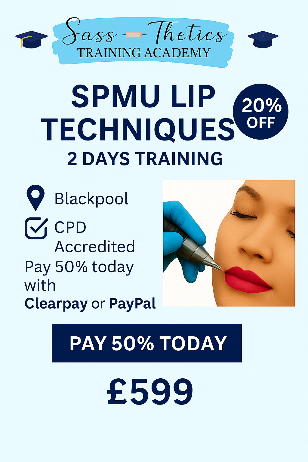 SPMU LIP TECHNIQUES .Training course. 2 days . 29th & 30th December . Pay just 50% today