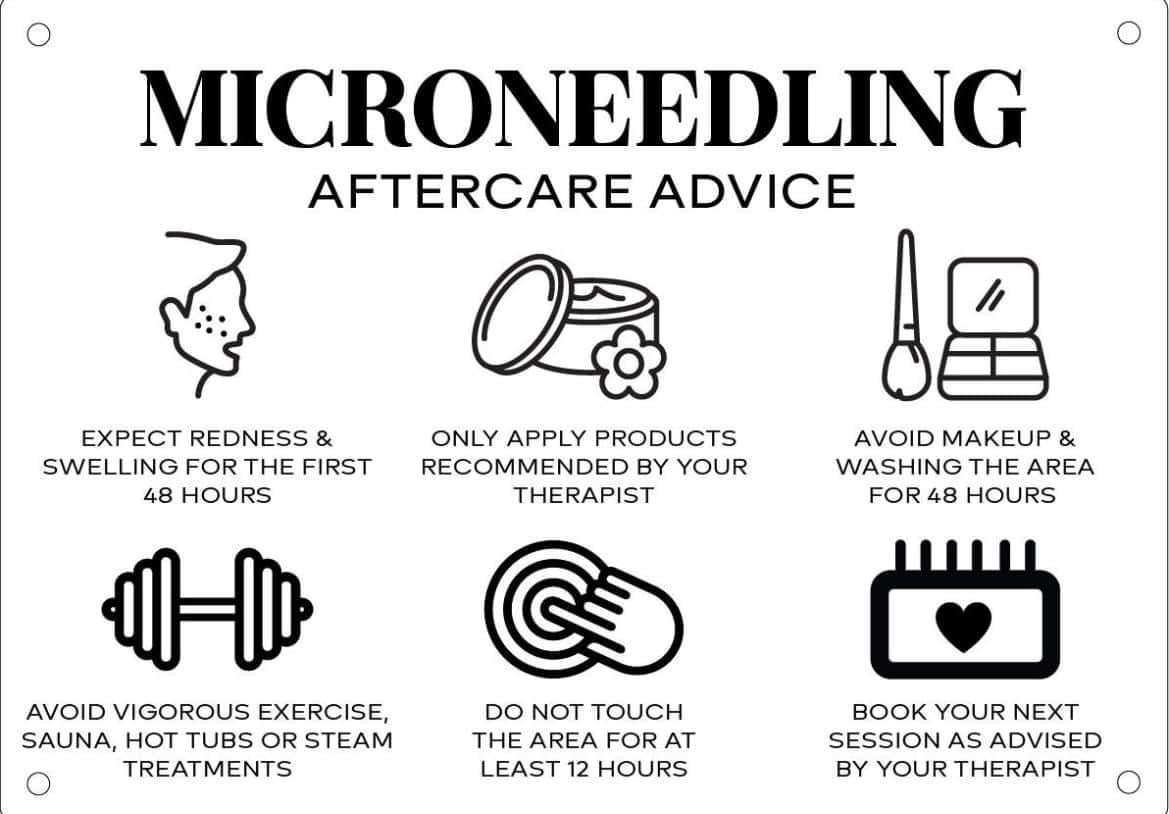 FREE DOCUMENT.MICRONEEDLING AFTER CARE POSTER. EDIT THEM ACCORDINGLY