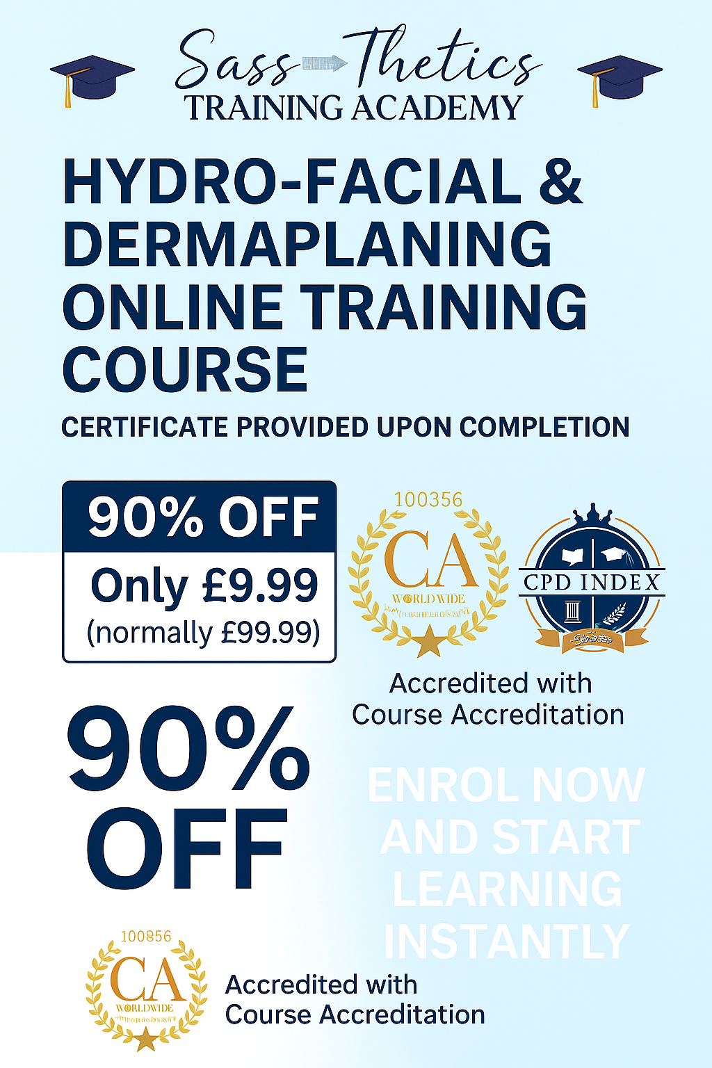 Hydro-Facial & Dermaplaning Online Training Course