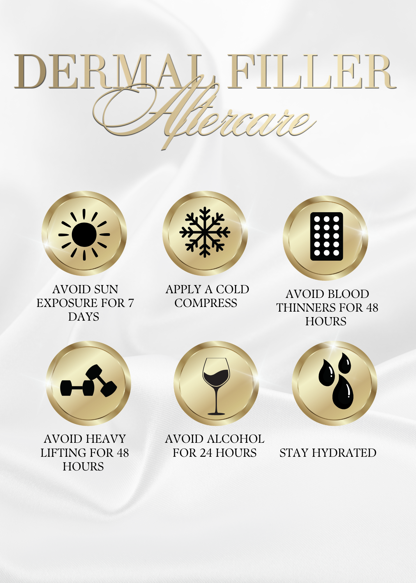 FREE DOCUMENT. DERMAL FILLER AFTER CARE POSTER. EDIT THEM ACCORDINGLY