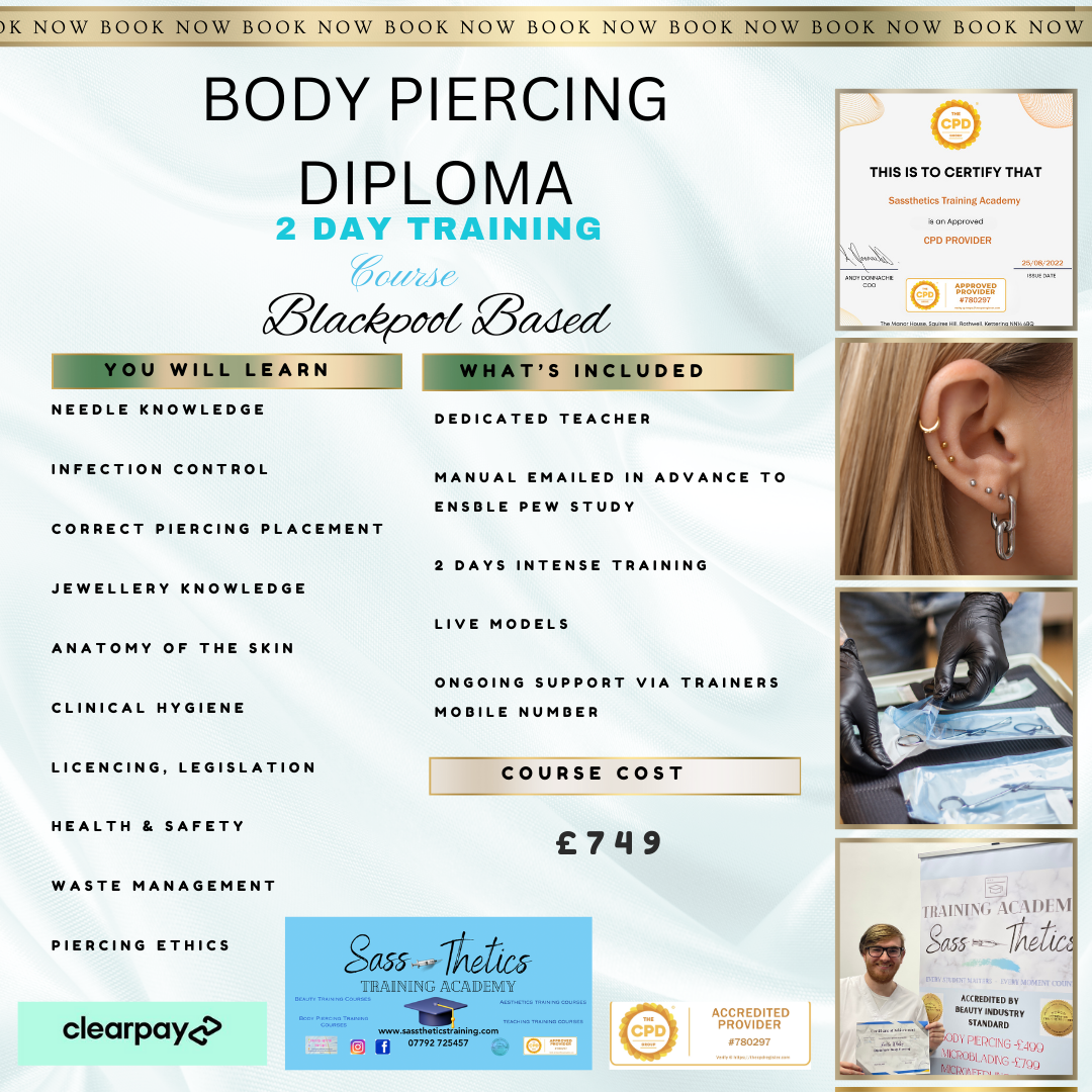 Body Piercing Training 18th &19th September 2025