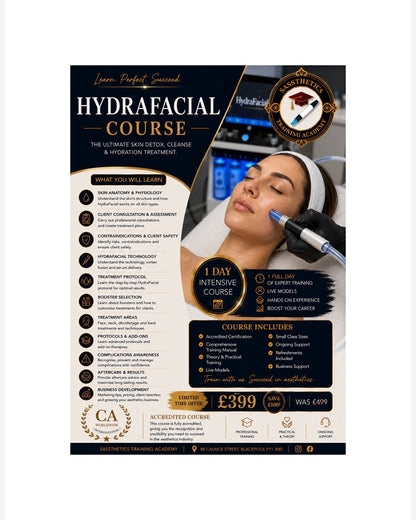 Hydro Facial  Training Course Blackpool