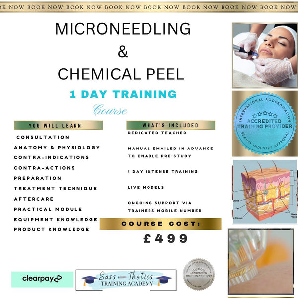 Microneedling  & Chemical Peel Training Course Friday 28th November 2025 -£499.pay 50% at time of booking, the rest on your training day.