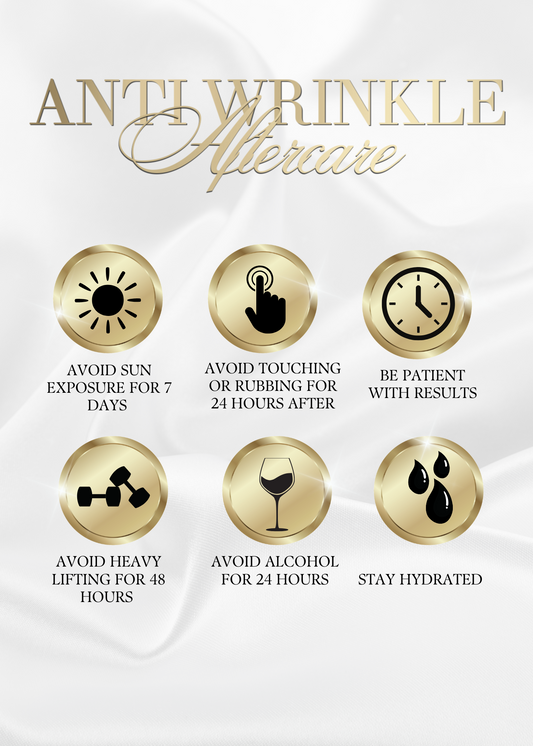 FREE DOCUMENT. ANTI-WRINKLE AFTER CARE POSTER. EDIT THEM ACCORDINGLY