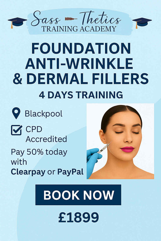 Foundation  Level  Anti Wrinkle  & Dermal filler Training 4  DAYS 2025. CHOOSE YOUR DATES