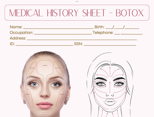 FREE DOCUMENT -ANTI-WRINKLE MEDICAL HISTORY SHEET. EDIT THEM ACCORDINGLY