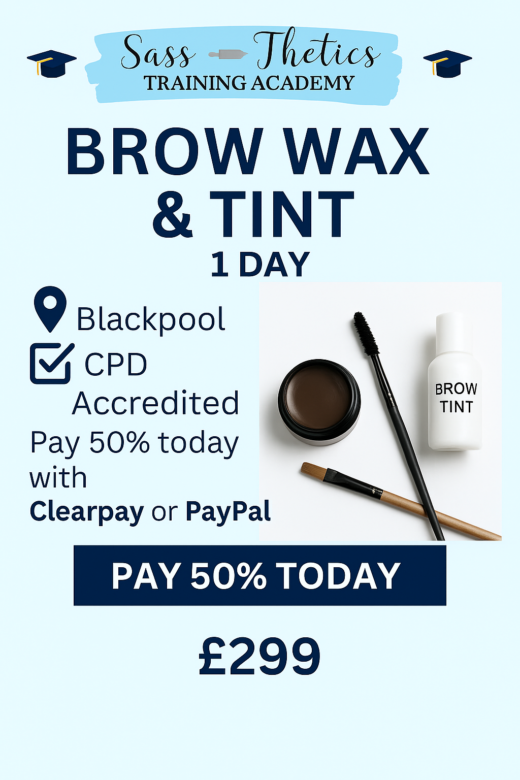 Brow wax & tint training , beauty training course , brow training course 