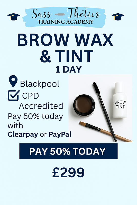 Brow wax & tint training , beauty training course , brow training course 