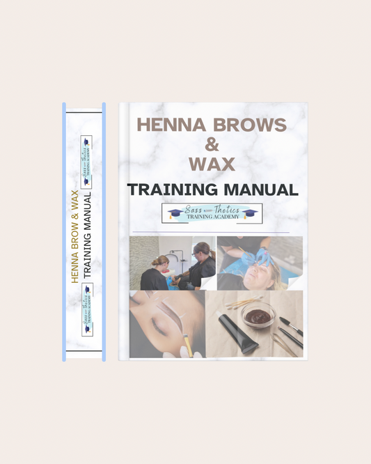 IMMEDIATE DOWNLOAD.-BROW WAX & HENNA APPLICATION training Manual & APPROVED TEACHING PLAN