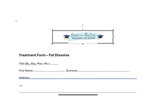 FREE DOCUMENT. FAT DISSOLVING CONSENT  FORM .EDIT THEM ACCORDINGLY