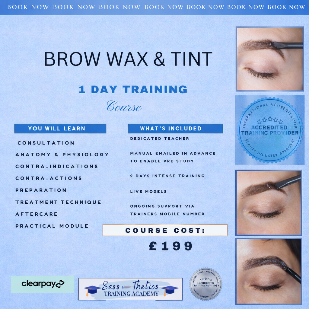 Brow Wax & Tint Training Course. 13th March .Pay just  50% today