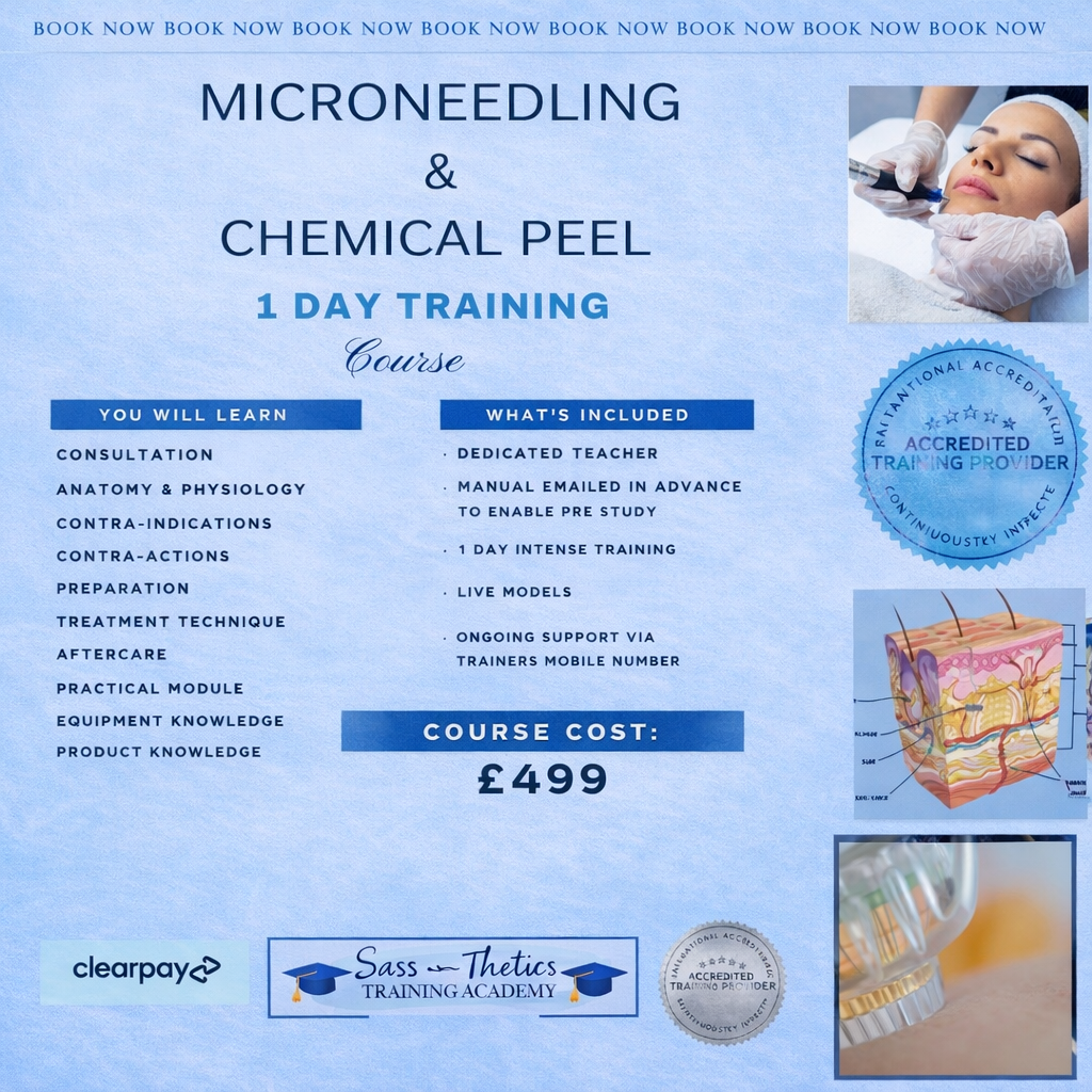 Microneedling & Chemical Peel Training Course .20th February 2025. Pay just 50% today . 