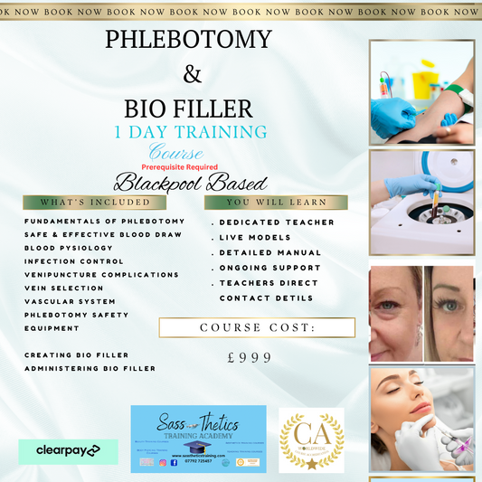 Phlebotomy & Bio Filler Training Course .Wednesday 28th May - 2025💉