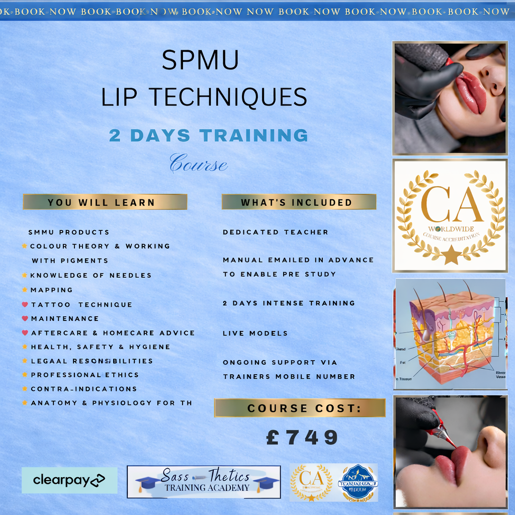 SPMU LIP TECHNIQUES .Training course. 2 days .                                                                                             Choose your dates.  Pay just  50% today