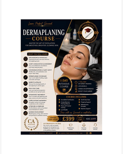 Dermaplaning  Training Course Blackpool