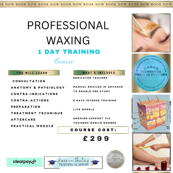 Professional Body & Brow Waxing Course. Wednesday 25th June 2025. Pay 50% at booking stage and the remainder on the day .