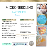 Microneedling  Training Course Friday 4th April 2025 -£299-pay 50% at time of booking, the rest on your training day.