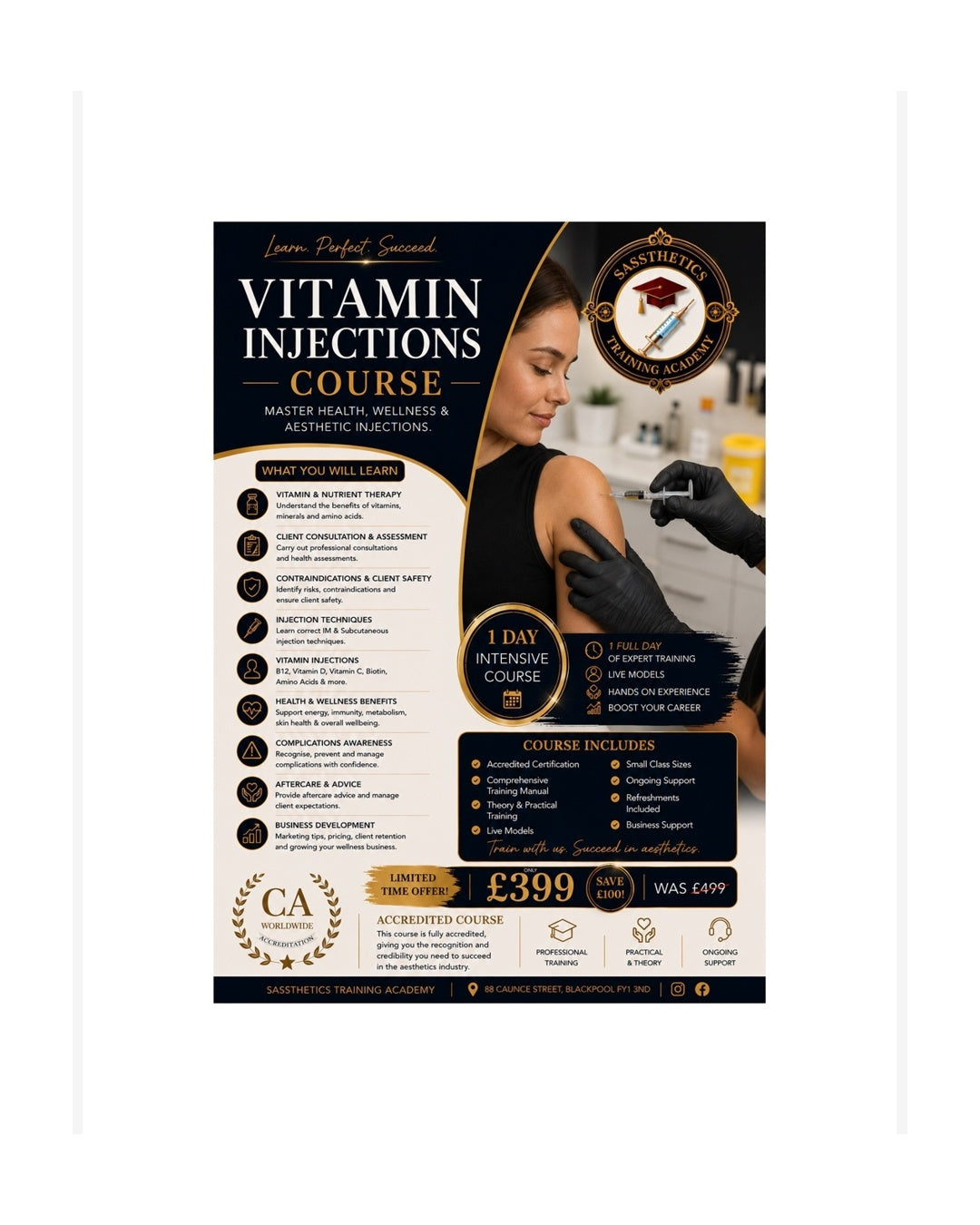 Vitamin Injection Training Course Blackpool
